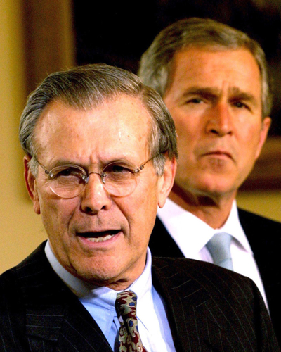 Rumsfeld, Donald / Bush, George W Photo